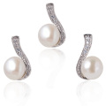 Joyas de perlas, perlas de agua dulce, pendientes de perlas, colgante de perlas